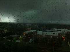 Tornado-warned supercell approaching downtown Raleigh, NC. Photo courtesy of Casey Letkewicz.
