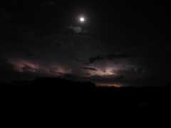 Beautiful photo of the back edge of the storm as darkness falls. Photo courtesy of Andrew Smith.