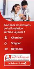 Bannière publicitaire Fondation Lejeune
