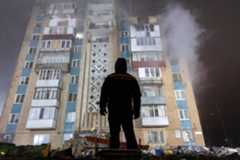 Aftermath of Russian missile attack in Ternopil