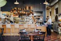 Restaurant interior in Santa Ynez Valley