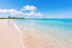 The secluded beach at Haulover Point on Middle Caicos