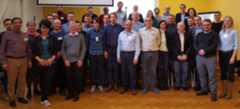 A large group of people posing for the camera