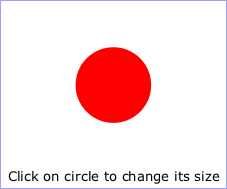 An example demonstrating how to invoke an ECMAScript function from an onclick event — before first click