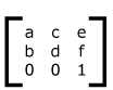 3-by-3 transformation matrix