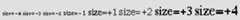 Example of rendering of various font sizes with a basefont