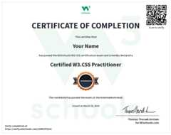 W3.CSS Certificate