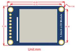 1.3inch LCD Module dimensions