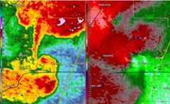 Tornadic storm west of Dawson