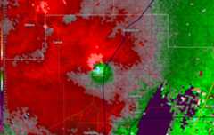 Storm Relative Motion image from Sherman tornado