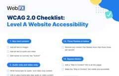 Preview of level A accessibility checklist