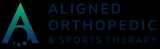 Logo of Aligned Orthopedic & Sports Therapy, featuring stylized letters 'A' and 'O' with the text 'Aligned Orthopedic & Sports Therapy' beside it.