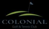 Logo of Colonial Country Club featuring a stylized golf course with a flag and the text 'COLONIAL country club' beneath it.