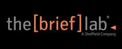 Logo of The Brief Lab, featuring the words 'the brief lab' in lowercase with a square bracket around 'brief' and a dot above the 'i', followed by a hyphen and 'A Sheffield Company'.