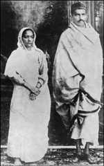 Kasturbhai and Mohandas Gandhi