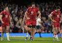 Wales players appear dejected during their 54-12 Six Nations defeat to France (Andrew Matthews/PA)