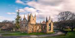 Port Arthur the old convict colony and historic jail located in Tasmania, Australia.
