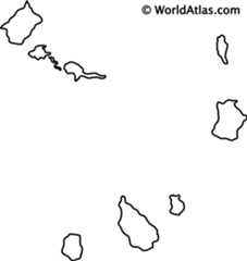 Outline map of Cape Verde