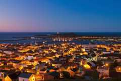 Night time panorama of Saint Pierre, Saint Pierre and Miquelon