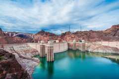 The Hoover Dam, one of the industrial wonders of the world. 