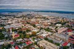 Aerial view of Charleston, South Carolina