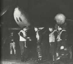 Me 110 night fighters returned from a misison