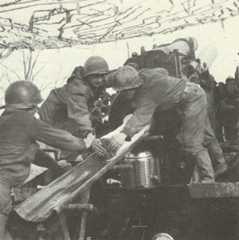 US artillery fires German positions