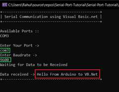 Reading data from Serial Port using vb.net