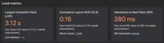 LCP, CLS, and INP live metrics in DevTools