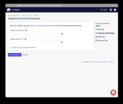 FCM configuration form