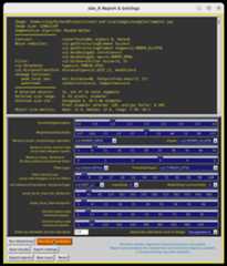 settings and report screenshot