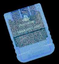 PS1 Memory Card in Island Blue color scheme