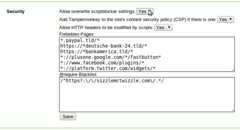 security settings security settings