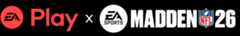 Composite image showing the EA Play logo in red and the EA SPORTS Madden NFL 25 logo in white.