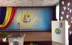 Polling station in Moldova