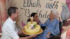 split image of oldest man and woman and LongeviQuest's Ben Meyers