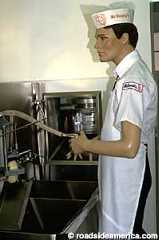 McDonald's mannequin makes French Fries. McDonald's mannequin makes French Fries.