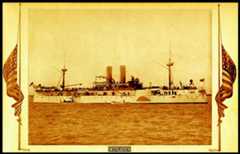 Battleship Maine at anchor Battleship Maine at anchor