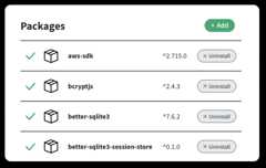Spaces Built-In Database
