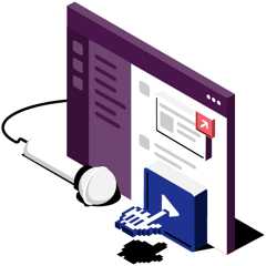 急速に進化するメディア環境を表すマイクとカセット。