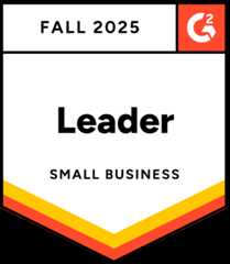 Awarded Grid Leader in Small Business- Fall 2025 by G2 market reports