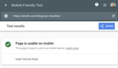 Google's Mobile-Friendly Test tool