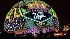 See the amazing new Sphere in Las Vegas light up the strip!