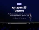 Screenshot from AWS Summit in July 2025 of Amazon S3 Vectors news.