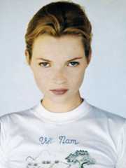 Image may contain Kate Moss Clothing TShirt Face Head Person Photography Portrait and Teen