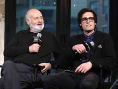 Rob Reiner and Nick Reiner attend the AOL Build Speaker Series, May 4, 2016, in New York City.