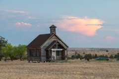 Abandoned church in Shaniko, Oregon