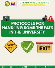 𝐏𝐑𝐎𝐓𝐎𝐂𝐎𝐋𝐒 𝐅𝐎𝐑 𝐇𝐀𝐍𝐃𝐋𝐈𝐍𝐆 𝐁𝐎𝐌𝐁 𝐓𝐇𝐑𝐄𝐀𝐓𝐒 𝐈𝐍 𝐓𝐇𝐄 𝐔𝐍𝐈𝐕𝐄𝐑𝐒𝐈𝐓𝐘