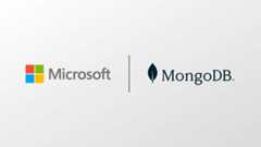 Microsoft x Mongo DB logos