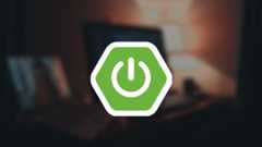 The image is a featured image for a blog post titled "Spring Boot 3 With Kotlin DSL. REST API Without Annotations" and consists of a Spring Boot logo and a blurred photo of a desk with monitor.